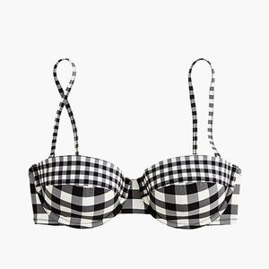 J Crew Underwire bikini top mixed gingham 36C